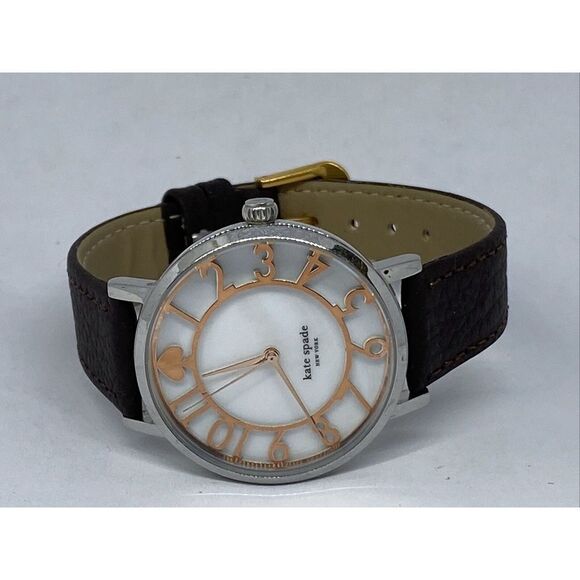 Kate Spade New York 0782 Women Brown Leather White Analog Dial Wrist Watch XX611 - Picture 7 of 12